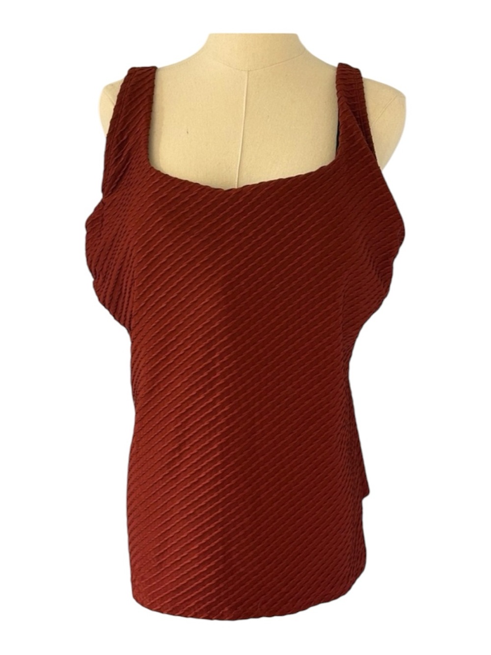 Lands End Rust Textured Swim Set – Size 18